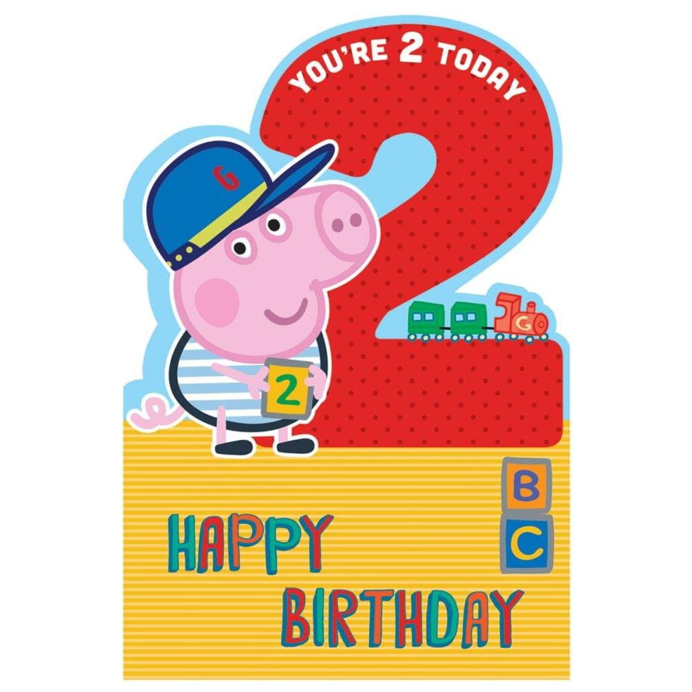 GEMMA 256109 Peppa Pig 2nd Birthday Card