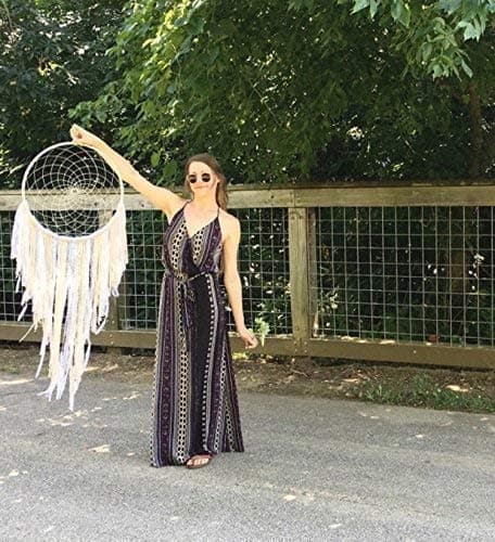 Bohemian Dreamcatcher, White Dreamcatcher, Large Dreamcatcher, XL Dreamcatcher, Boho Dream Catcher, Neutral Wallhanging, Boho Home Decor, Nursery Decor, Wedding Decor, Fiber Wall Art