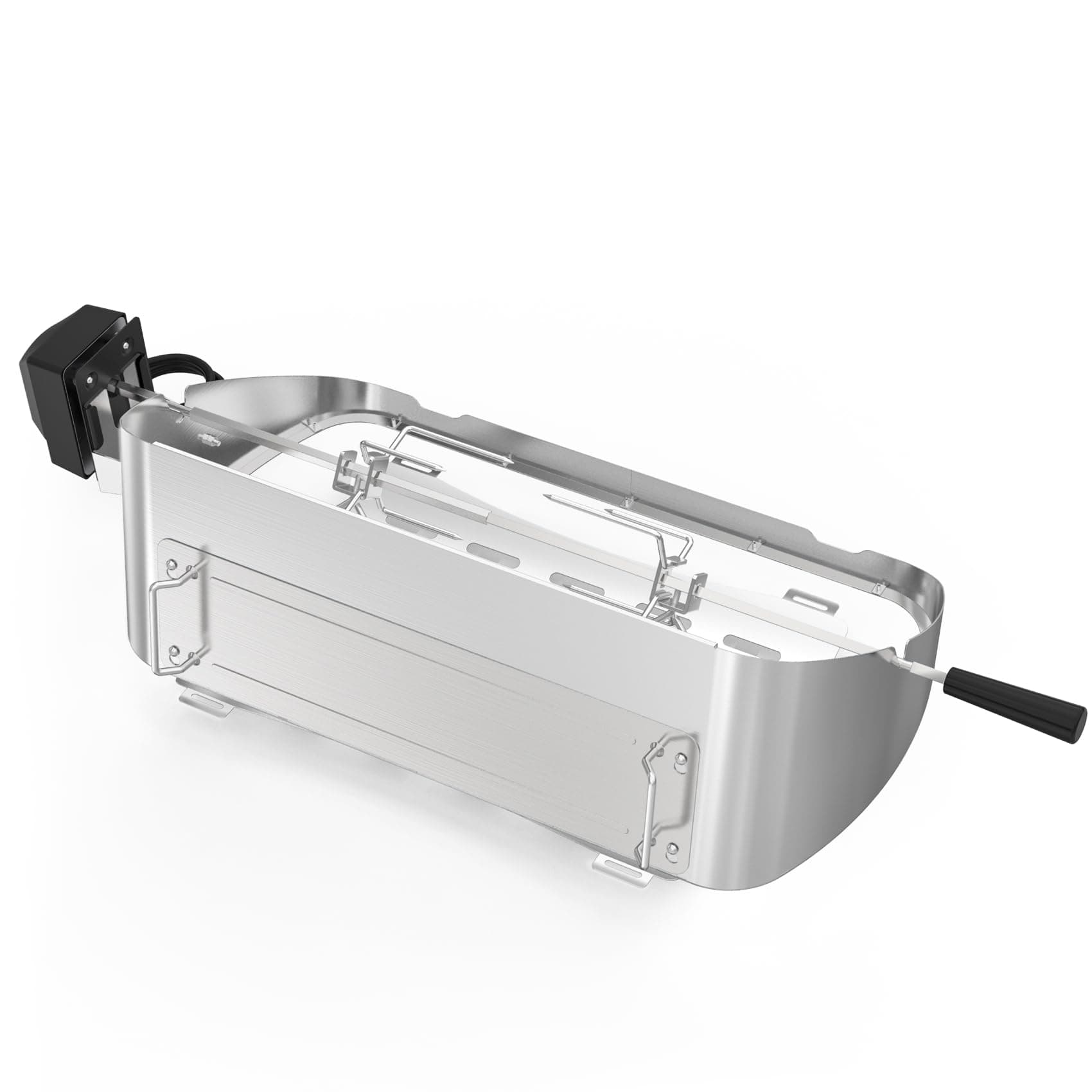 only fire Multi-Purpose Stainless Steel Rotisserie Ring and Pizza Combo Kit for Weber Traveler Portable Gas Grill