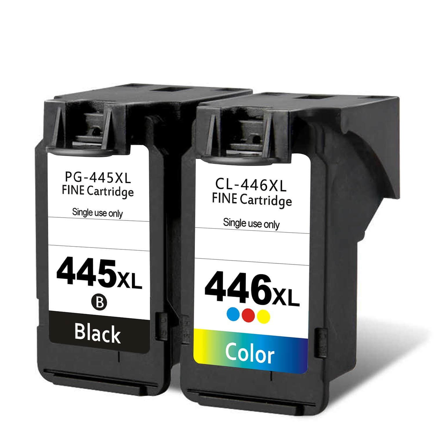 Remanufactured Ink Cartridge for Canon PG 445 CL 446 XL 445 446 for Canon Pixma IP2840 MG2440 MG2540 MG2940 MX494 TS204 TS304 TS3140 TR4540 Printer 1 Black 1 Color
