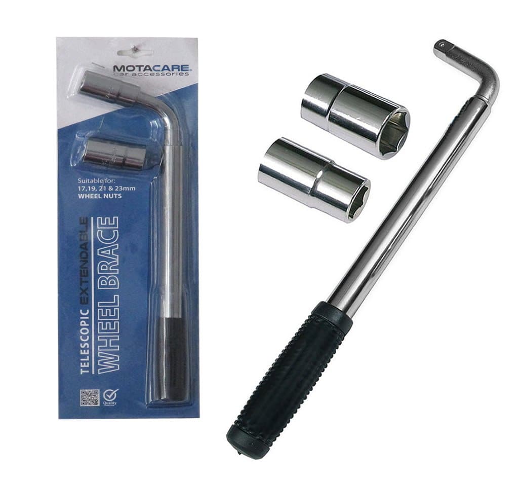 MCEWB1, Extendable Wheel Wrench, Travel Emergency Breakdown Telescopic Wheel Lugs Brace for Car, Van, Truck, Caravan - 17/19mm & 21/23mm