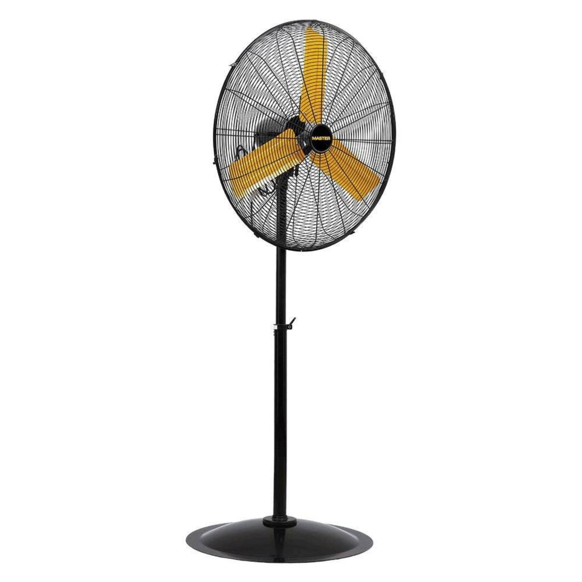 Master High Velocity Pedestal Fan, 3 Speed Portable Metal Standing Fan with Adjustable Height & Swivel Head - Powerful & Efficient Cooling, 30 Inch