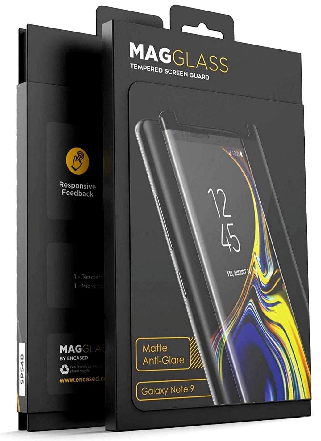 magglass (matte finish Samsung Galaxy Note 9 Tempered Glass Screen Protector, Case Friendly 3D Curved Edge Display Protection (SP54B/S9) Anti Glare Smudge/Fingerprint Free Screen Guard