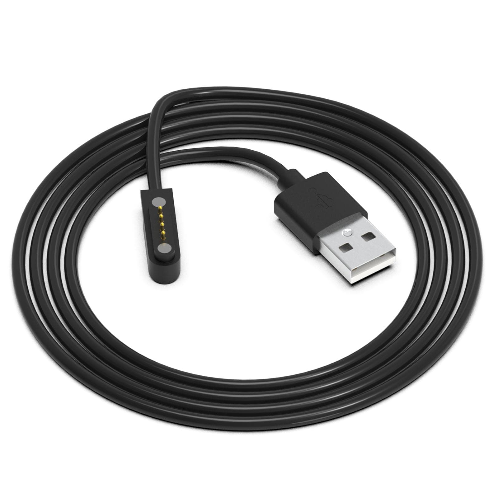 HOUTQPLE Smart Watch Charger Magnetic 4 Pin for Bluetooth Smart Watches GT88 G3 GT68 KW08 KW18 Y3 KW88 KW98 KW99 KW28 FS08 GV68 KW06 USB Charging Cable Replacement 2FT- Contact Pin Spacing 7.62mm