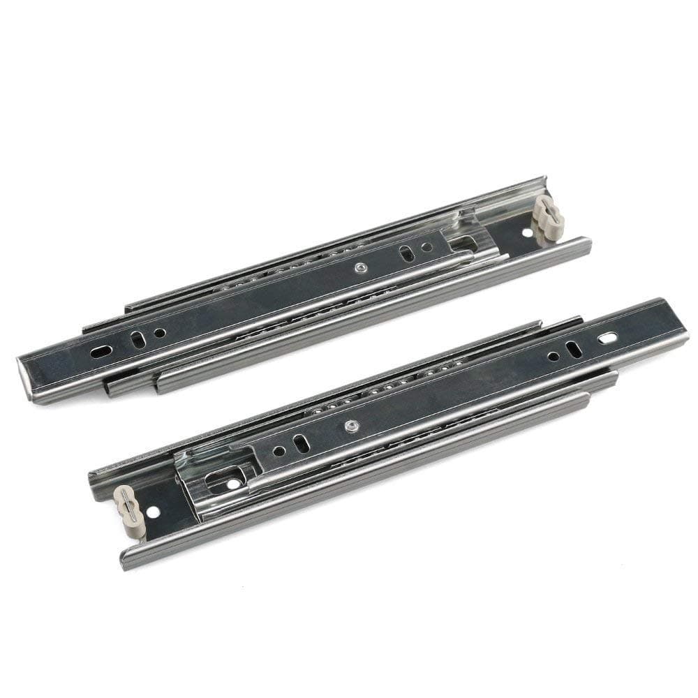 Drawer Slides 8 Inch Ball Bearing Full Extension 3 Section Slide Track Mounting Drawer Runners Slider for Cabinet Home Furniture, 2 Pack (Silver 8 Inch)