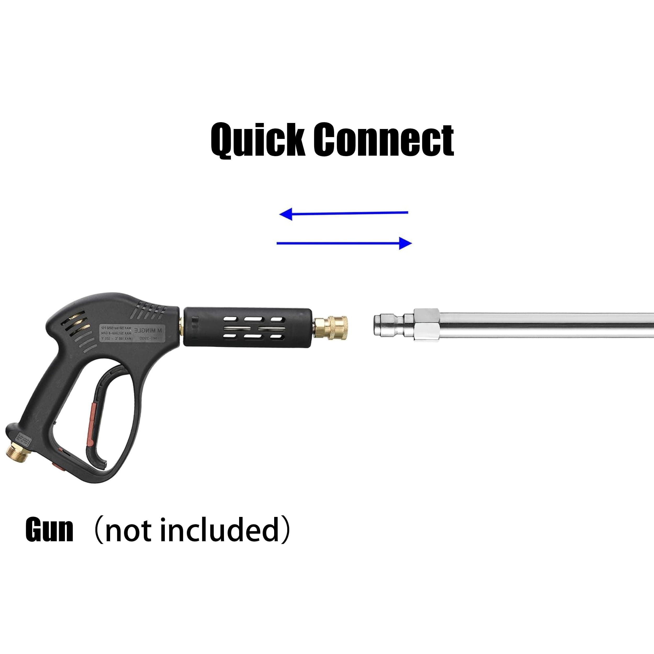 M MINGLE Pressure Washer Extension Wand, Power Washer Lance, 17 inch, 1/4 inch Quick Connect