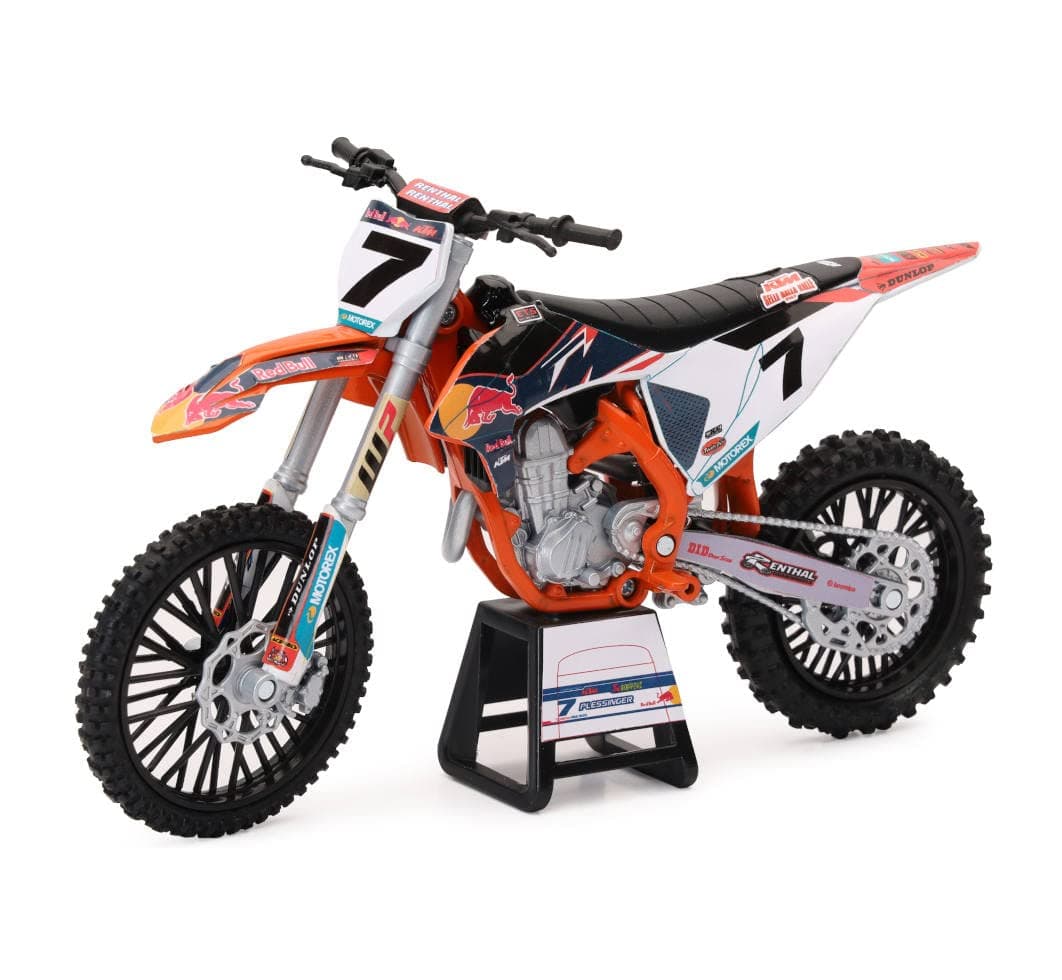 NewRay Metal Motorcycles 1:12 Compatible With Ktm 450 Sx-F Red Bull Ktm #7 Aaron Plessinger 58363