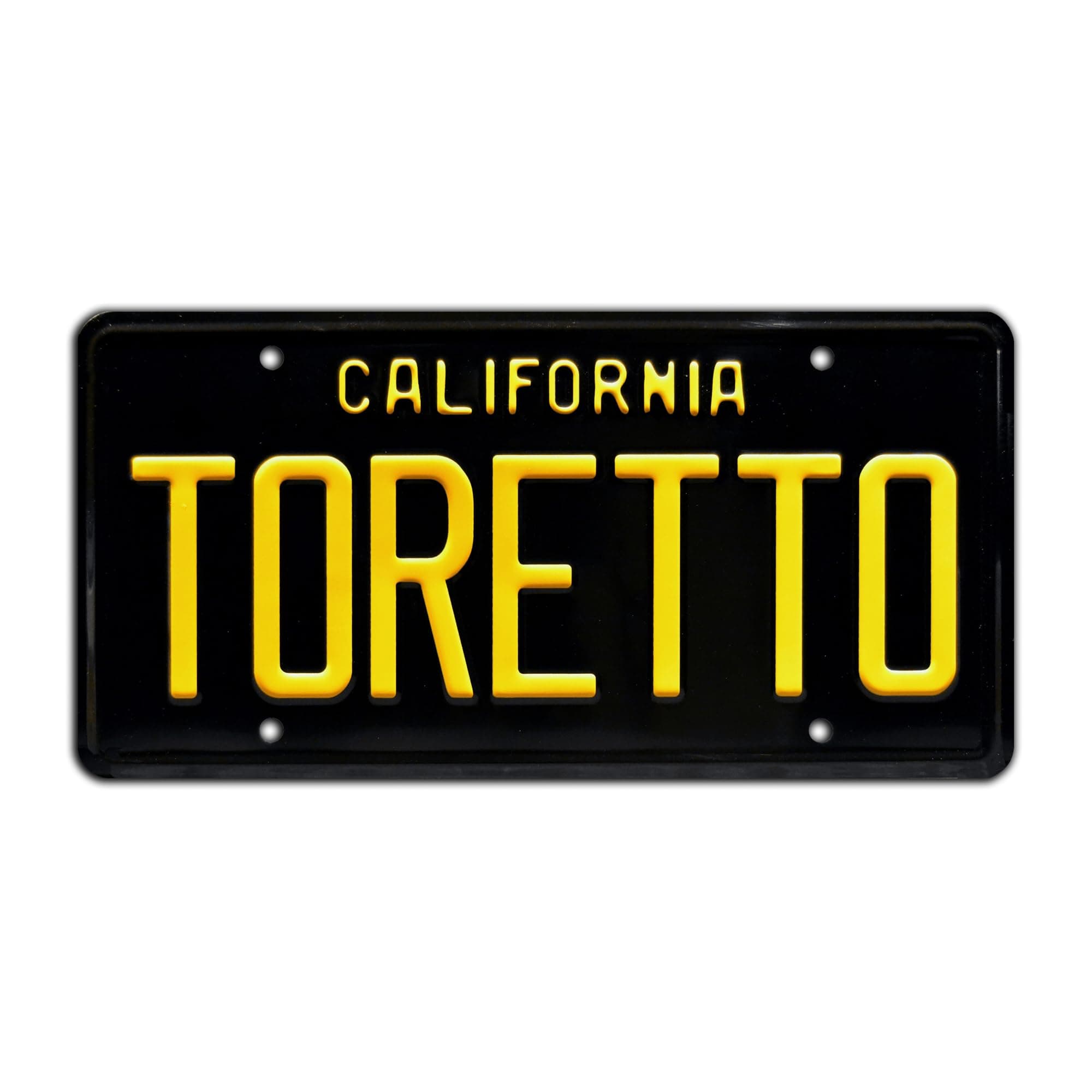 Celebrity Machines Fast and the Furious | TORETTO | Metal Stamped License Plate
