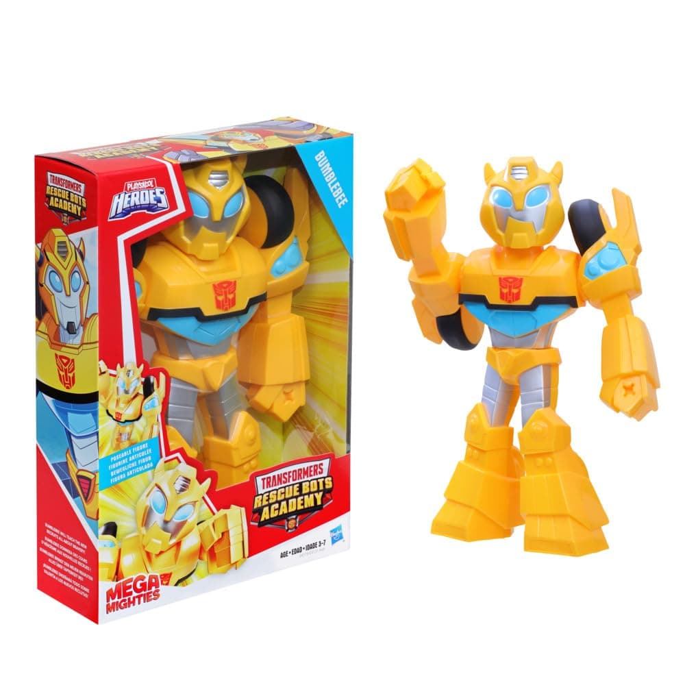 Playskool Heroes Rescue Bots Academy Mega Mighties Bumblebee Collectible 10" Robot Action Figure, Toys for Kids Ages 3 & Up (Amazon Exclusive)