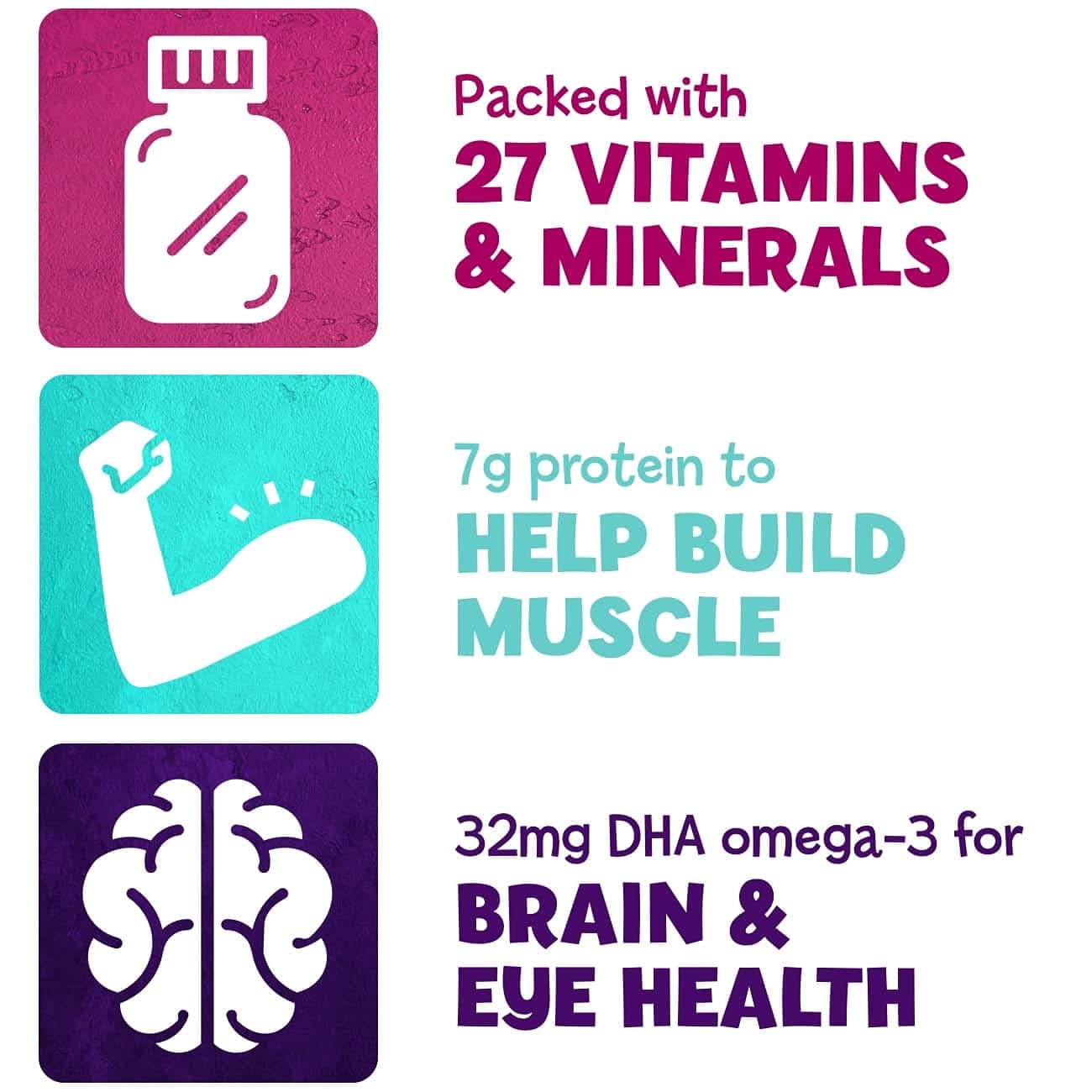 PediaSure Grow & Gain with 3g Fiber for Digestive Health, Provides Immune Support, Kids Protein Shake, 27 Vitamins and Minerals, 7g Protein, DHA Omega-3, Non-GMO, Chocolate, 8 fl Oz, 24 Count