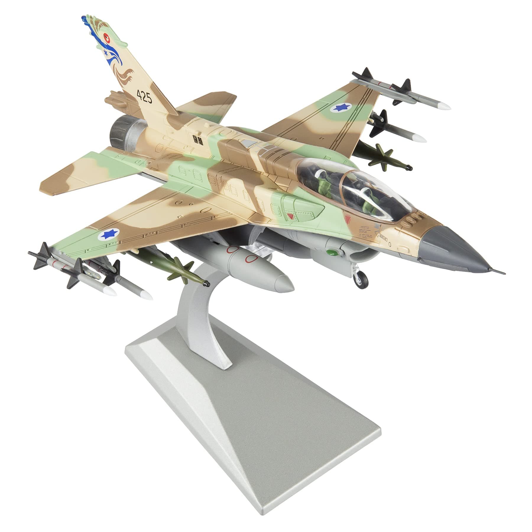 F-16I Storm Israeli Air Force Fighter Jet Model 1:72 Scale Diecast Metal Model Plane for Collection and Gift