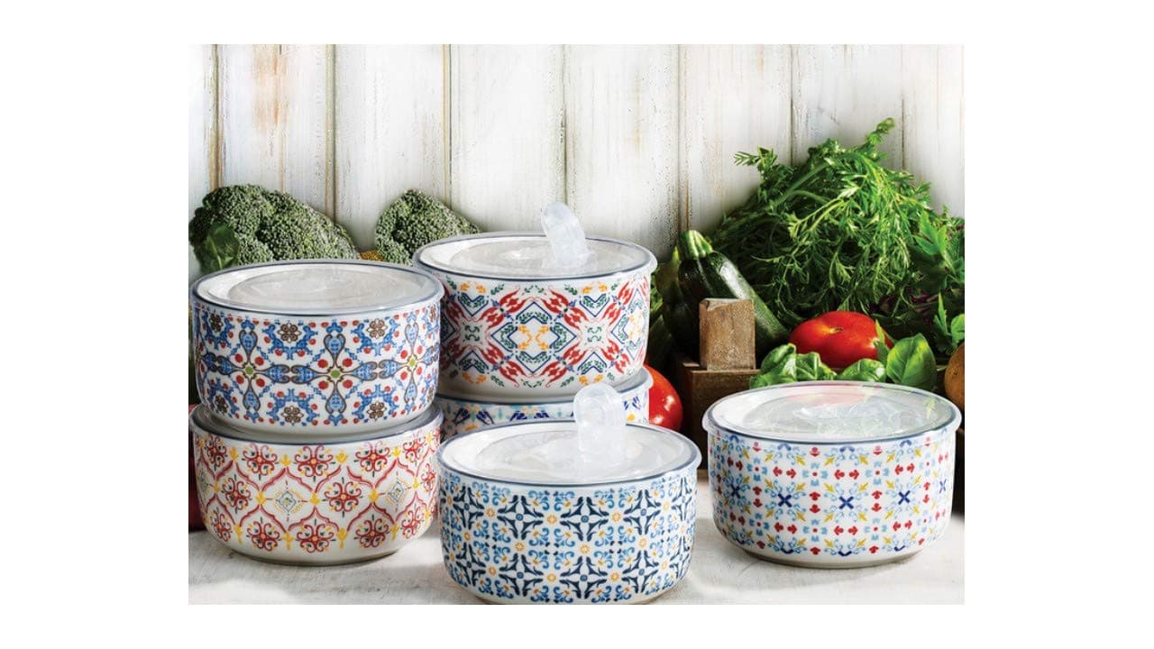 Signature Housewares 6-piece Stoneware Storage Bowls