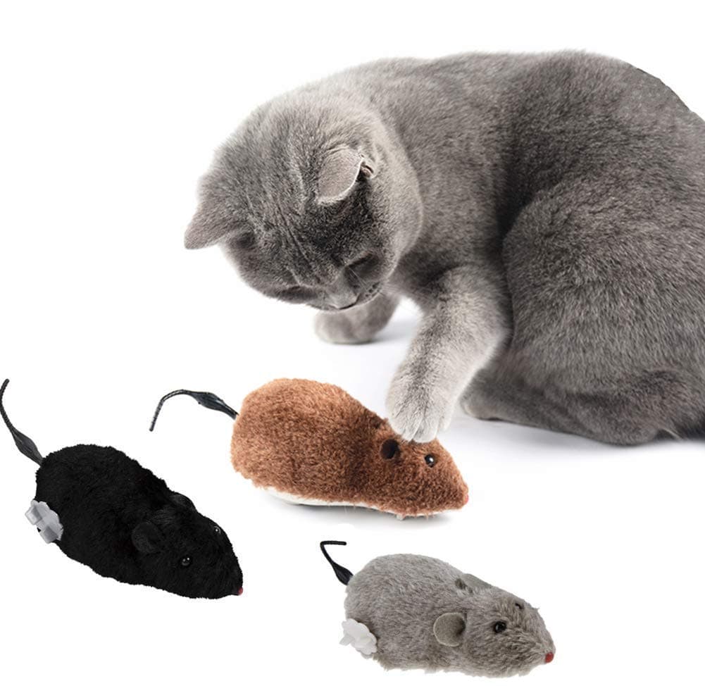 Soft Moving Toys for Kids Kittens Set of 3PCS Rat Toy for Cat Multi-Color Soft Touch Mouse Toy for Puppies/Dog/Children Entainmnet Items for Loved one (Fur Playset for Babies) Birthday Gift