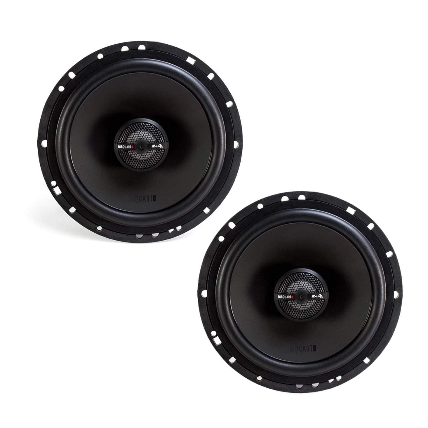 MB Quart ZK1-116 Z-Line Car Speakers (Black, Pair) – 6.5 Inch Coaxial Speaker System, 120 Watt, 2-Way Car Audio, Ceramic Coated Titanium Dome Tweeter, 4 OHMS