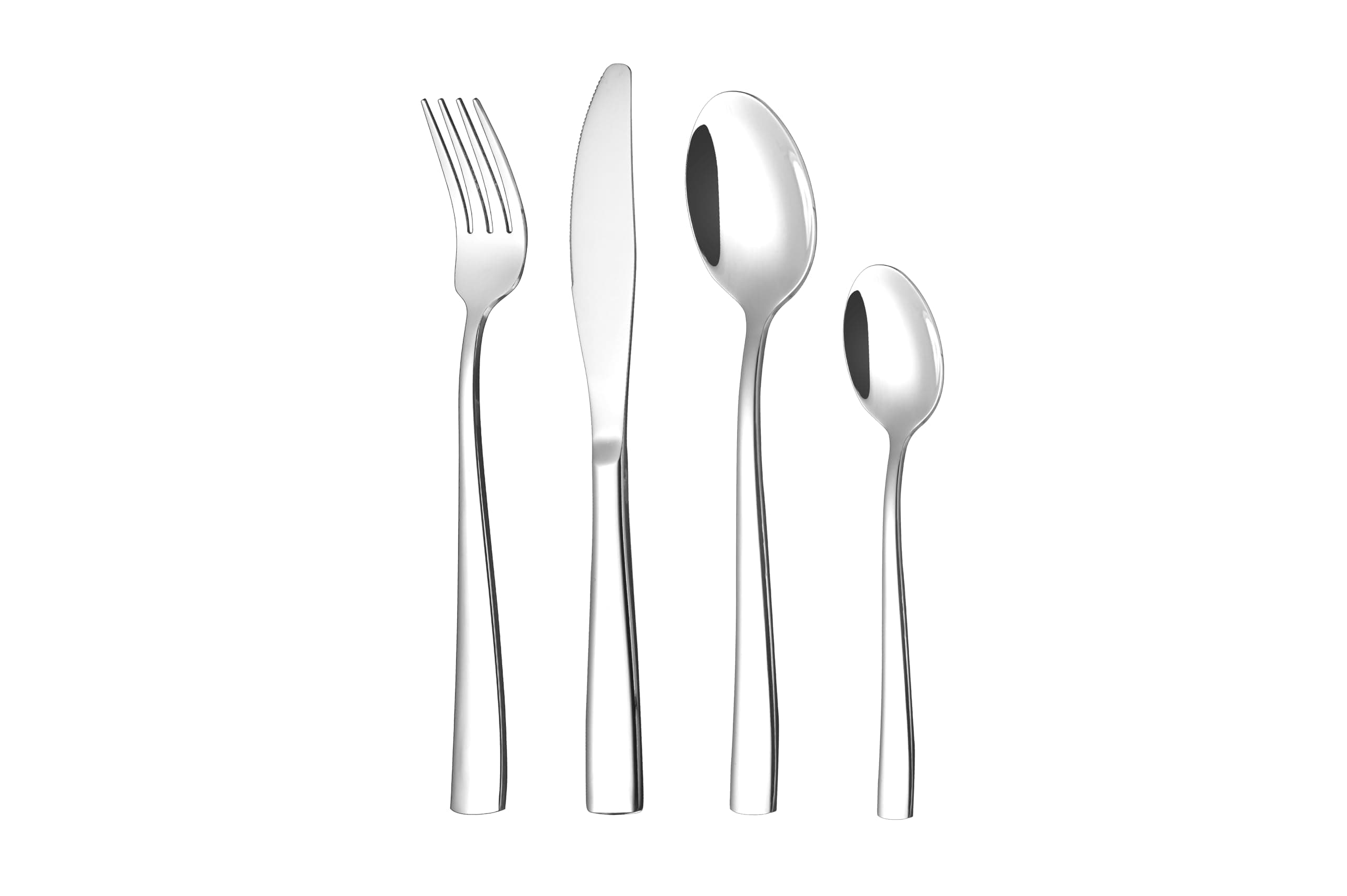 Cutlery Set 32 Pieces for 8 People - Otto Koning Leipzig- Stainless Steel Flatware Set, Mirror Polished. Silverware Set with Spoon Knife and Fork. Modern & Simple Design