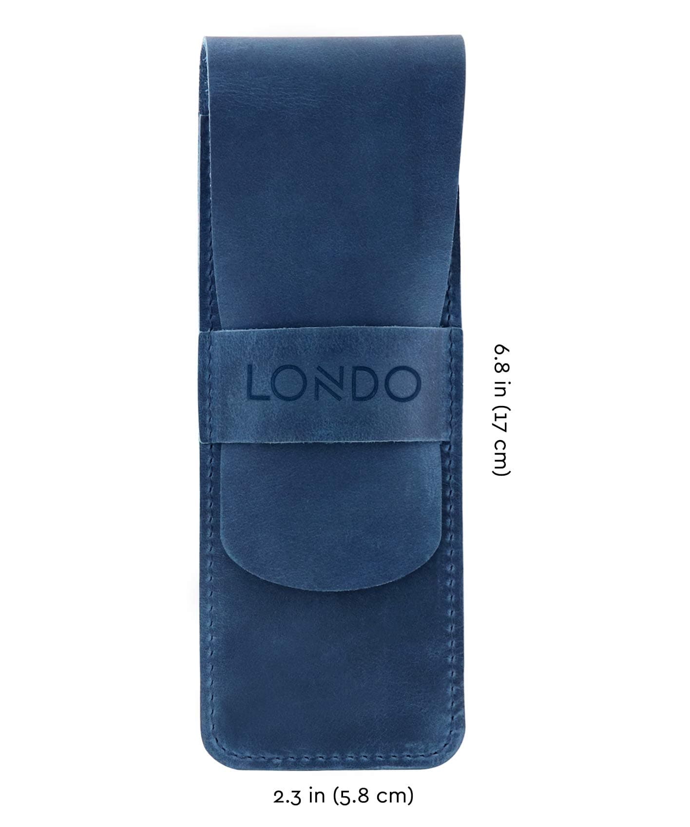 Londo Genuine Leather Pen and Pencil Case with Tuck in Flap, Stationery Bag