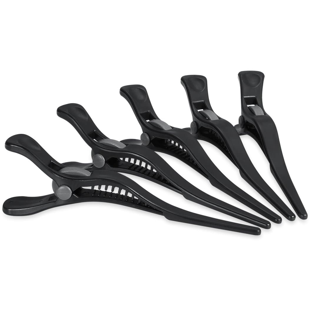 Salon Croc Hair Styling Clips with Anti-Slip Teeth Design, VITI Sectioning Alligator Hair Clip DIY Accessories Hairpins Hairgrip for Women and Girls - Set of 5