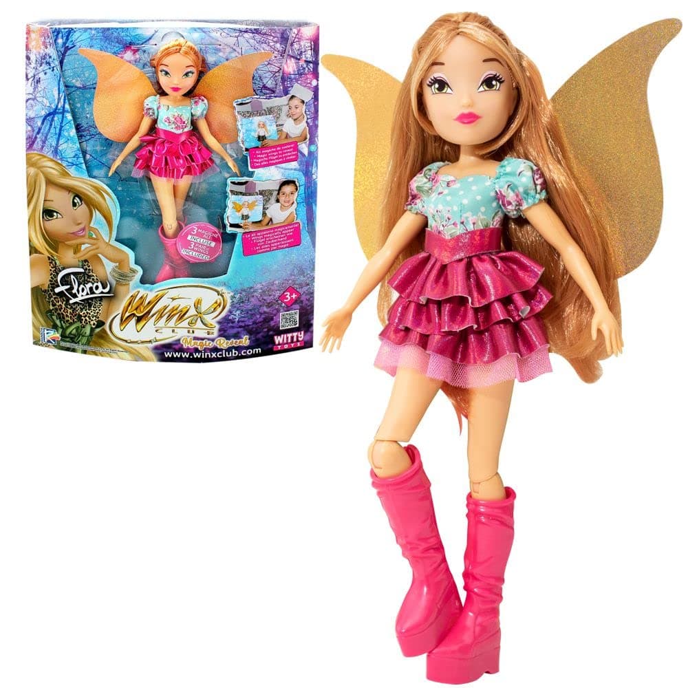Winx Club Flora | Magic Reveal doll With Interchangeable Wings