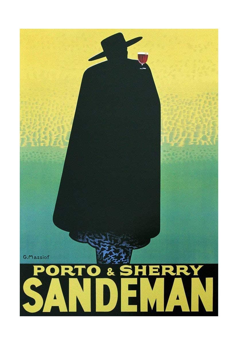 Vintage Poster Print "Porto and Sherry Sandeman" by Georges Massiot (16.25 x 23.5 inches)