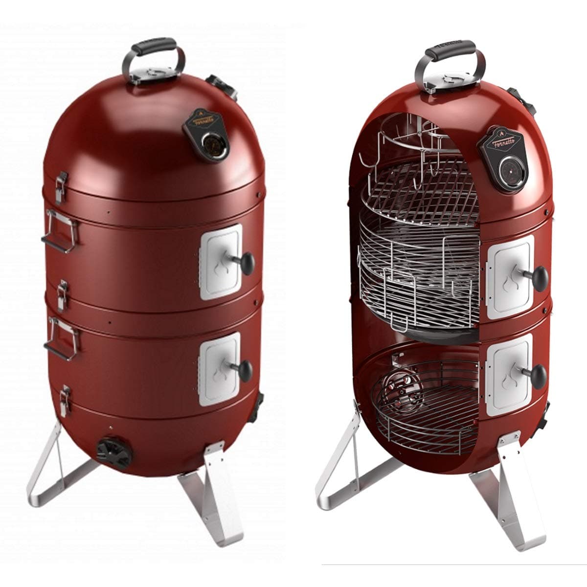 Fornetto Razzo Modular 18" Vertical Bullet Smoker - Black