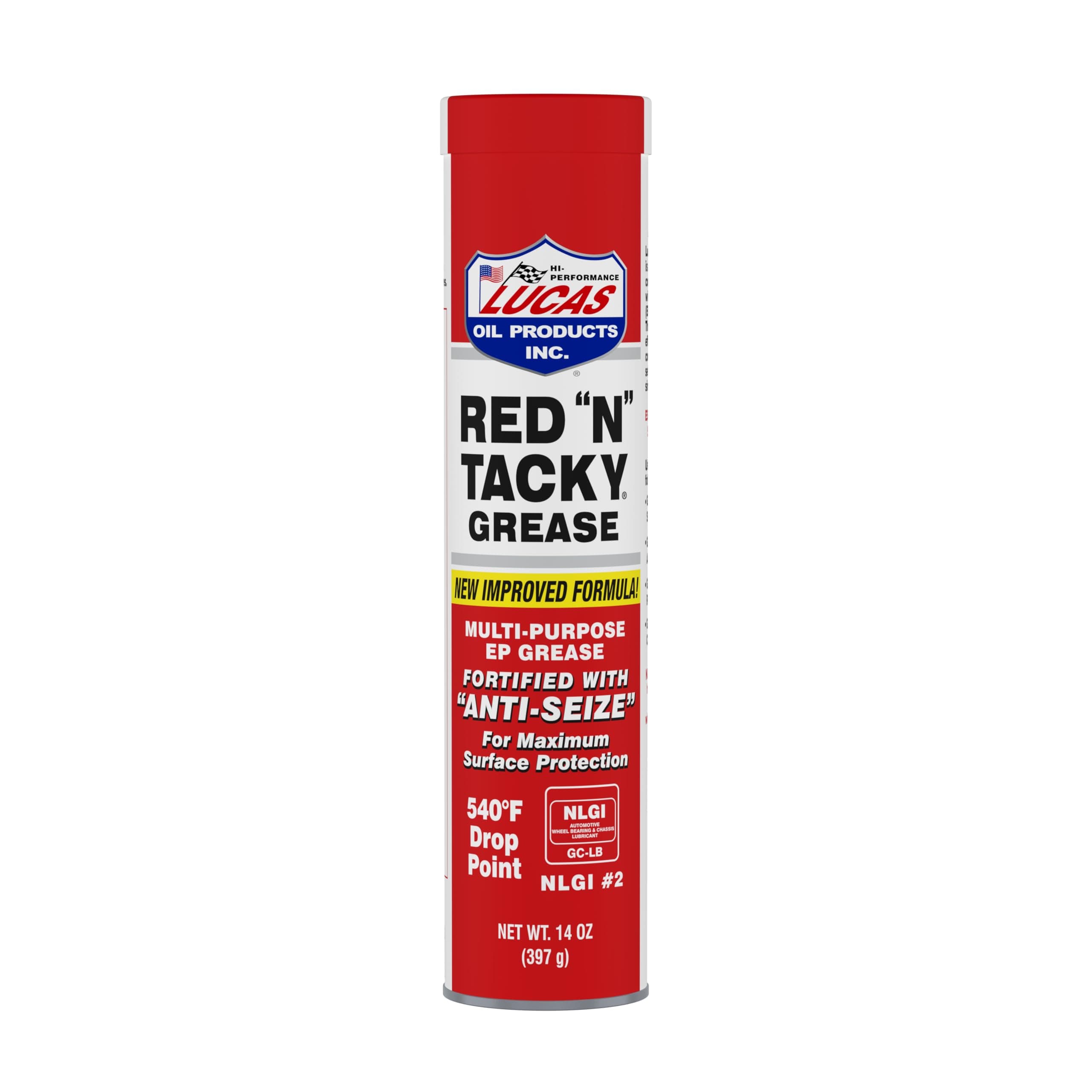 Lucas Oil 10005 Red 'N' Tacky Grease - 14 oz.