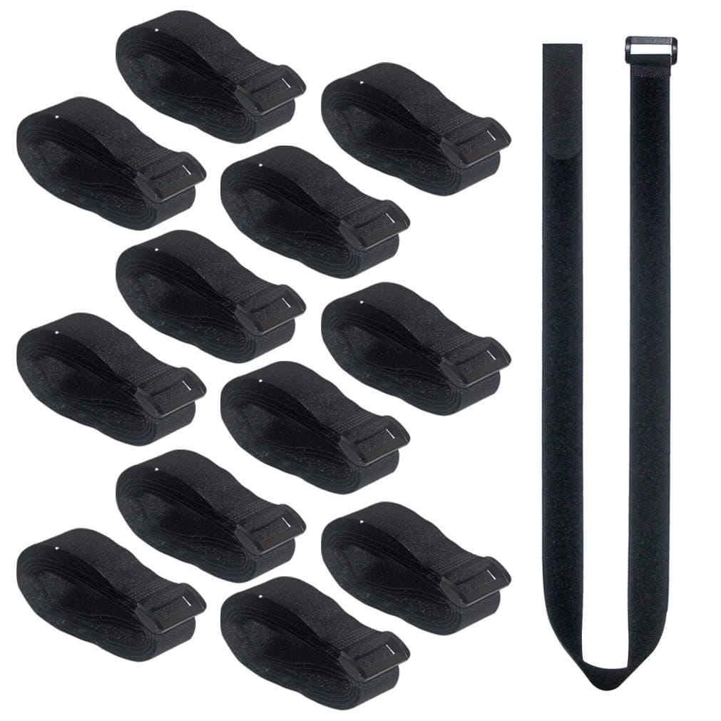36 inch Cable Straps,12 pcs Reusable Fastening Hook and Loop Utility Cable Ties Down Wraps Adjustable Cinch Straps