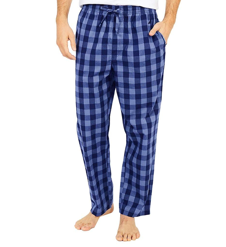 NauticaMen's Soft Woven 100% Cotton Elastic Waistband Sleep Pajama Pant