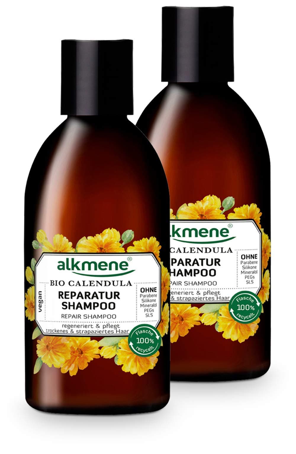 AlkmeneRepair Shampoo with Organic Calendula for Dry and Damaged Hair 250 ml Pack of 2 x 250 ml