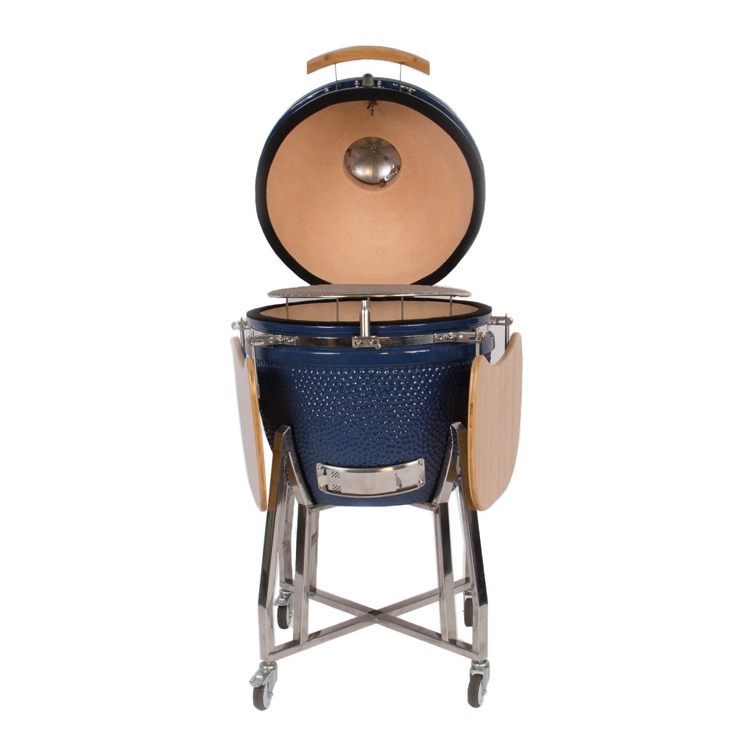 LifeSmart 24" Kamado Grill and Smoker in Blue with Value Bundle