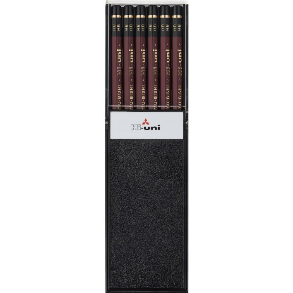 Uni Hi Wooden Pencil - HB - Box of 12 (HUHB), brown