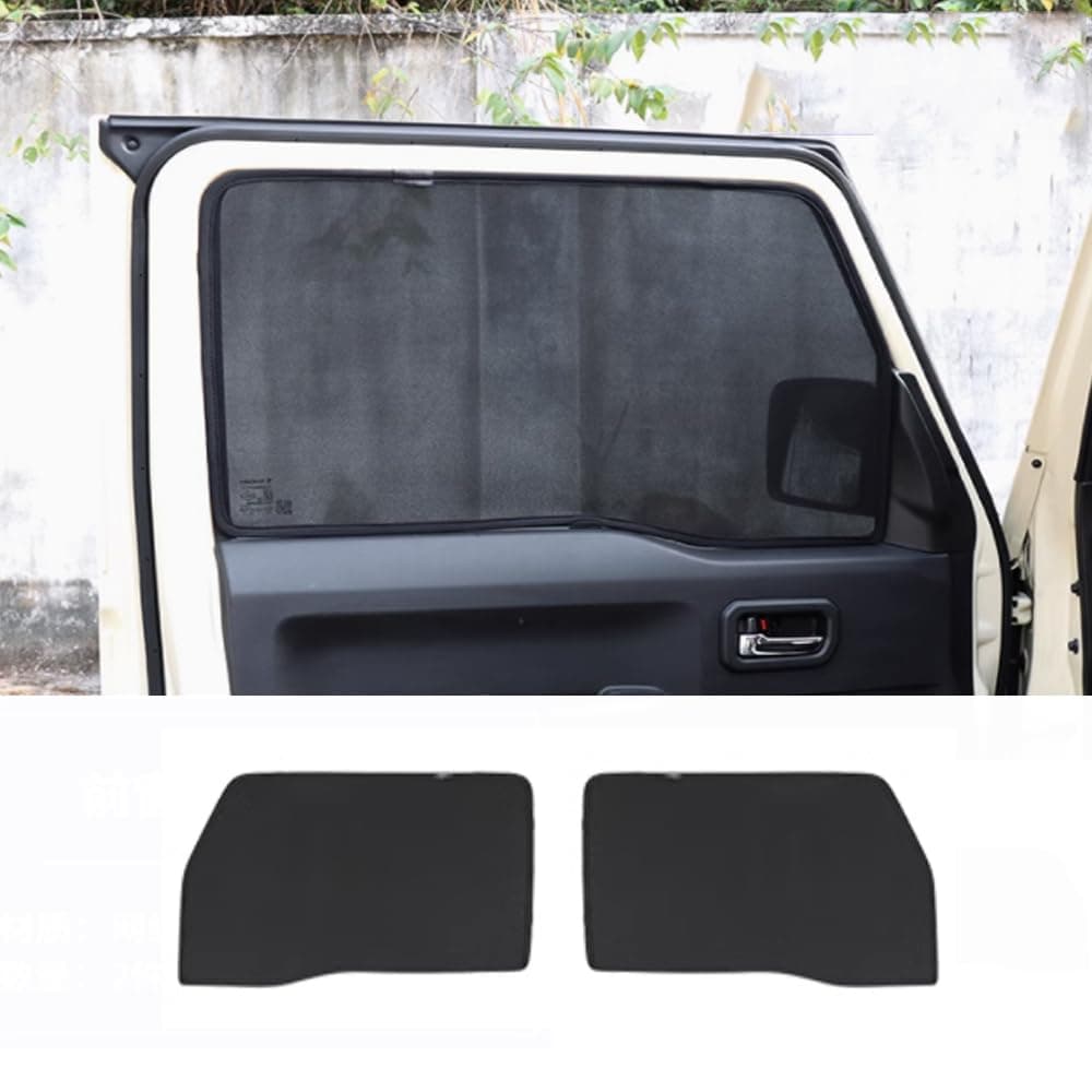 Fit for Suzuki Jimny 4-Door 2023 2024 2025 Auto Inner Door Window Anti-UV Windshield Sunscreen Dust Protector Cover,Sun Visor Shades Privacy Net Gauze Curtain Anti-Insect (Front Window Full)