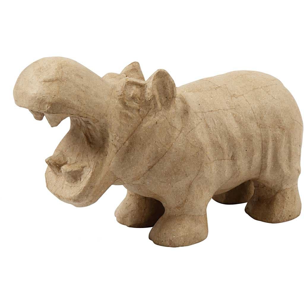 Creativ 50725 Paper Mache Hippo 18 x 28 cm, brown