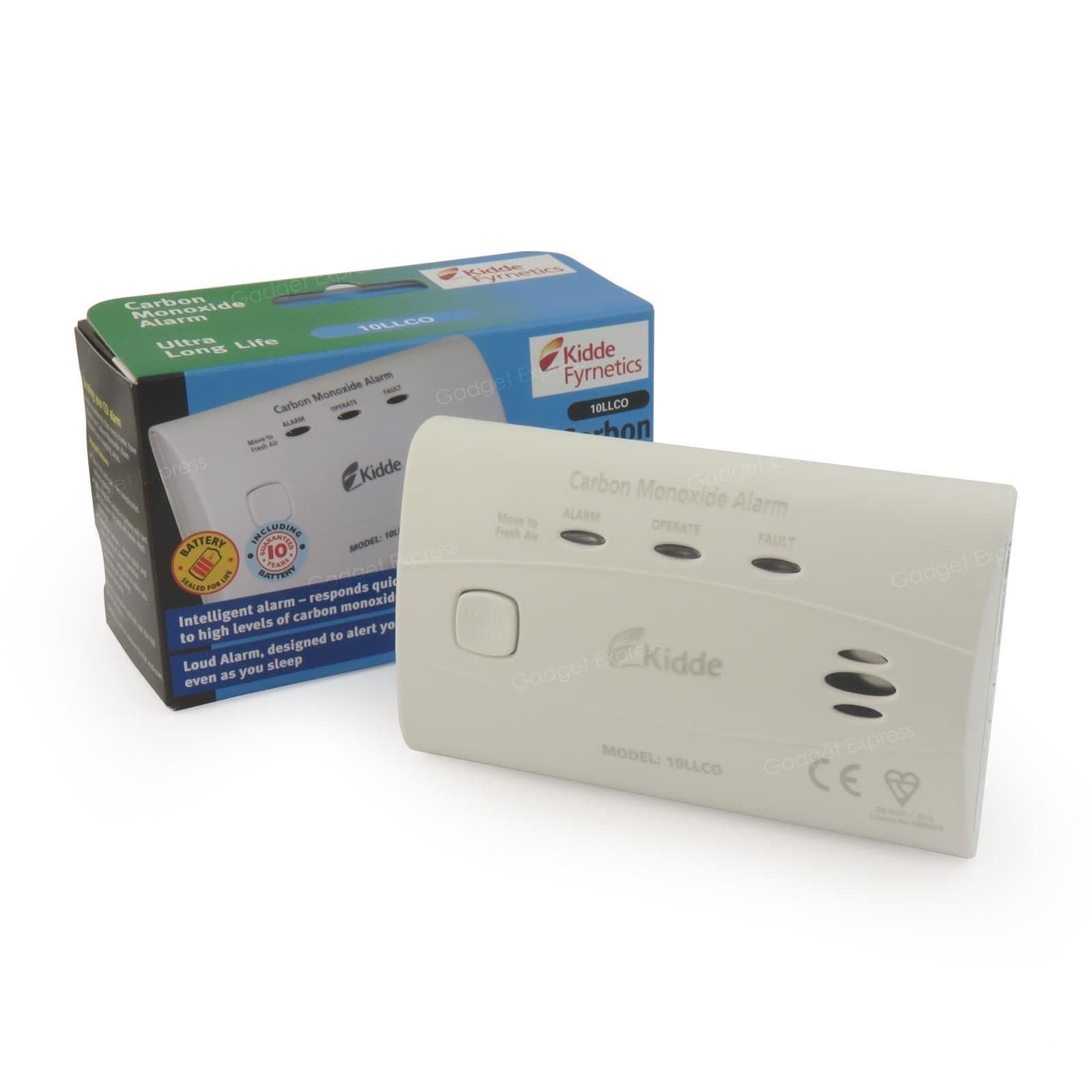 Fyrnetics 10LLCO Carbon Monoxide Alarm Detector Sealed in Lithium Battery Ultra Long Life (10 Year Guarantee)