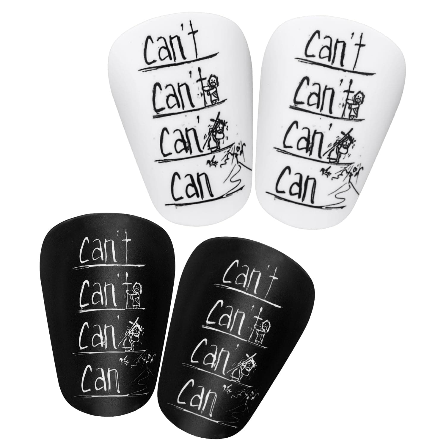 2 Pair Soccer Miniature Shin Guards, 3.15x1.97in Protective Shin Guards Reliable Extra Small Shin Guards Comfortable Football Shin Pads for Teenagers Children Adults (Letter Style)