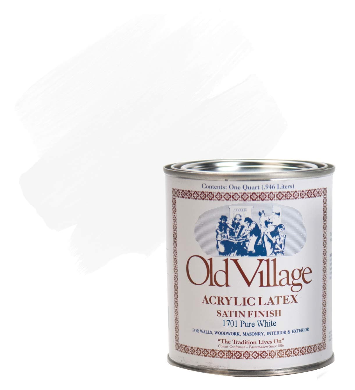 1701 Qt Pure White Old Village Acrylic Water Base Paint