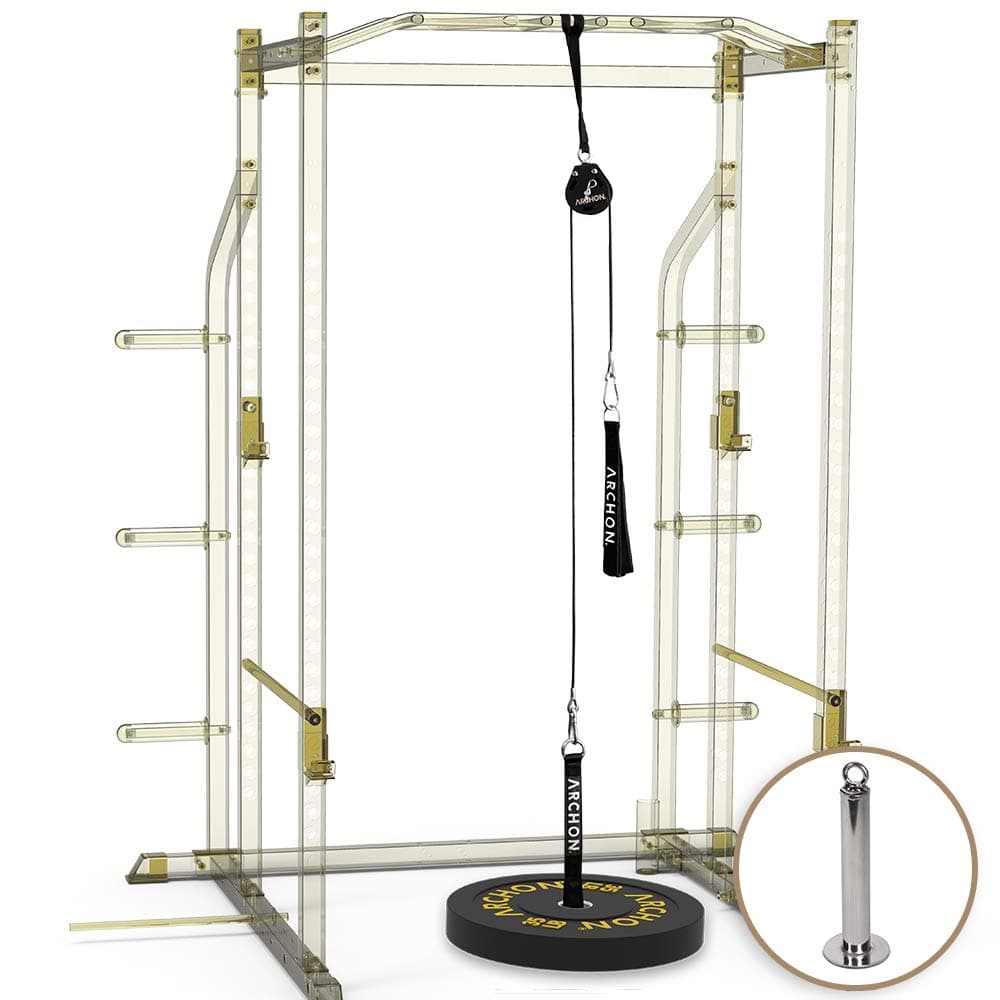 ARCHON Fitness Single Pulley Cable Station | Cable Machine | Pulley System | LAT Pull | Triceps Rope | Biceps Curl | Home Gym Equipment | Workout Accessories | Cable Machine Attachments