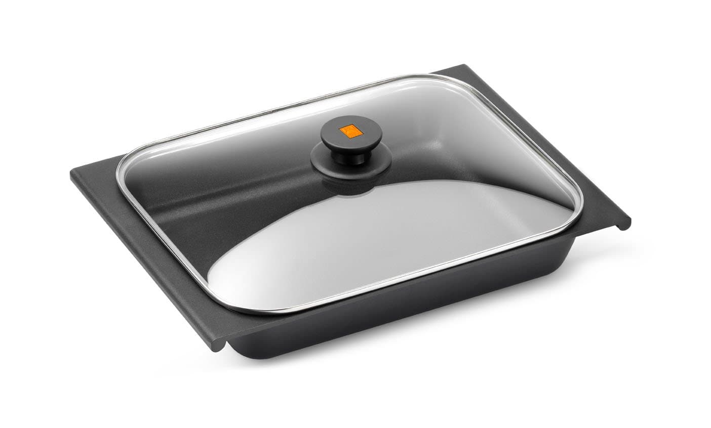 Braisogona Efficient Aluminium Oven Dish with Lid, 41 x 29 cm, Cast, Black, 41 x 29 x 30 cm