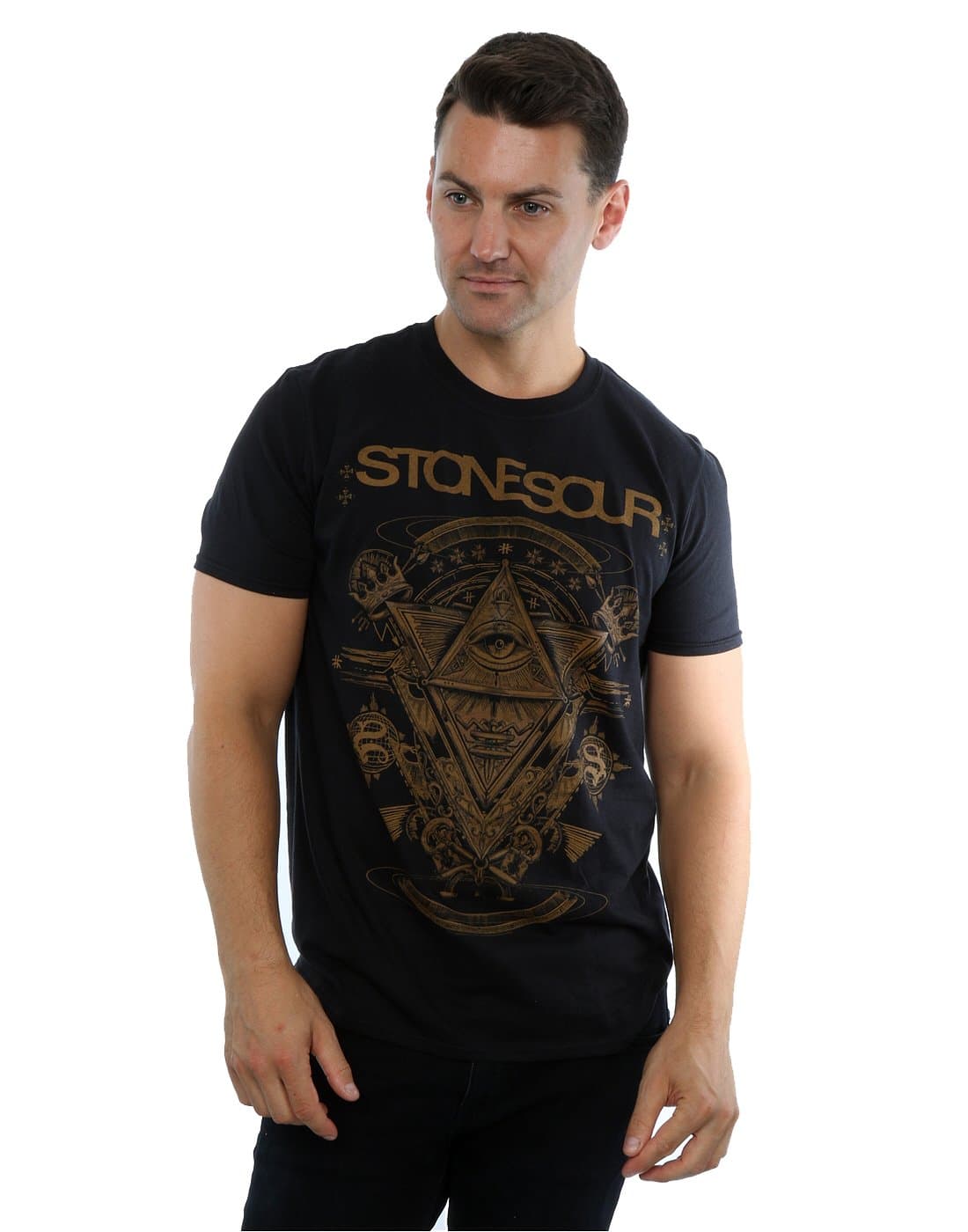 Stone Sour Men's Pyramid Eye T-Shirt XX-Large Black