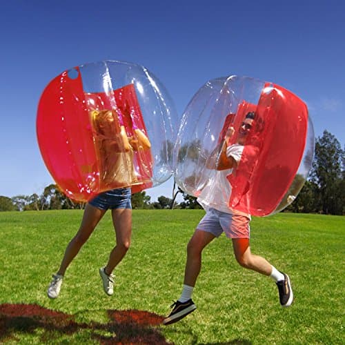 Holleyweb Inflatable 4' Wearable Buddy Bumper Zorb Balls Heavy Duty Durable PVC Viny Bubble Soccer Outdoor Game (Only one,Red)