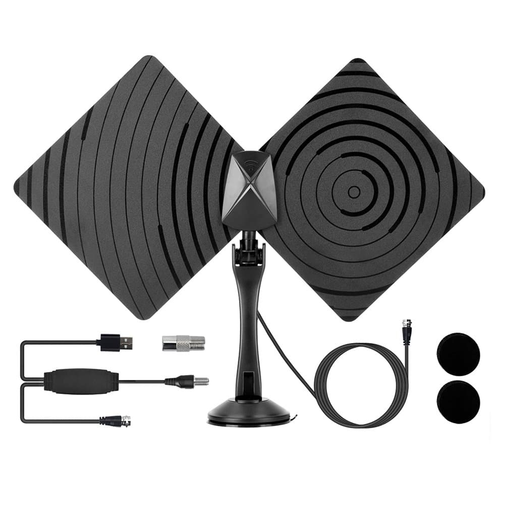 [NEWEST 2018] SRS DIGICH TV Antenna Hdtv Indoor Antenna 50 Miles Range With Detachable Amplified HD Digital Booster For 1080p 4k Free TV Channels and 10ft Coaxial Cable