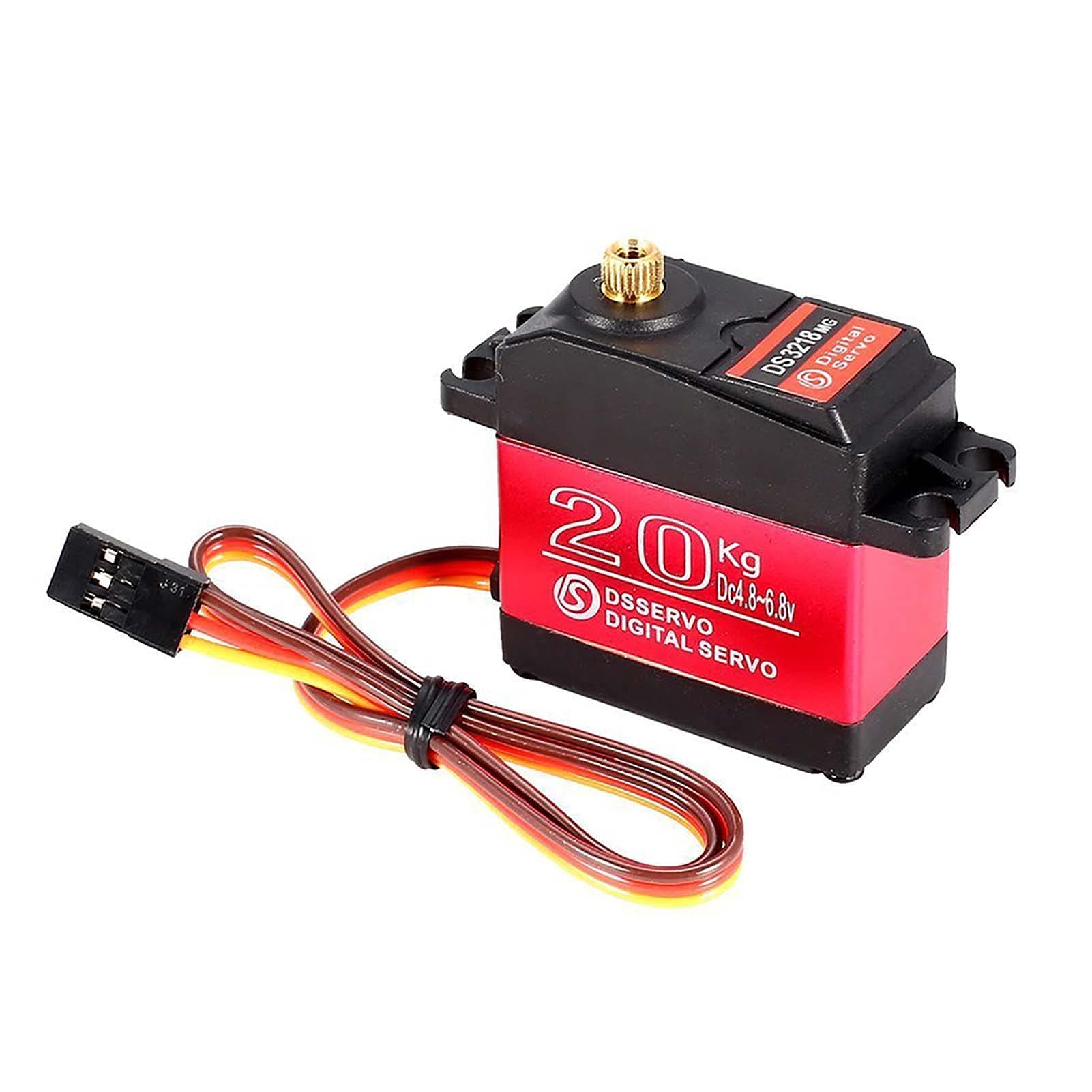 DSSERVO DS3218MG 20kg Metal Gear Digital Steering Servo for RC Baja Car y Truck Boat Airplane Helicopter (Multicolor) -Layfoo