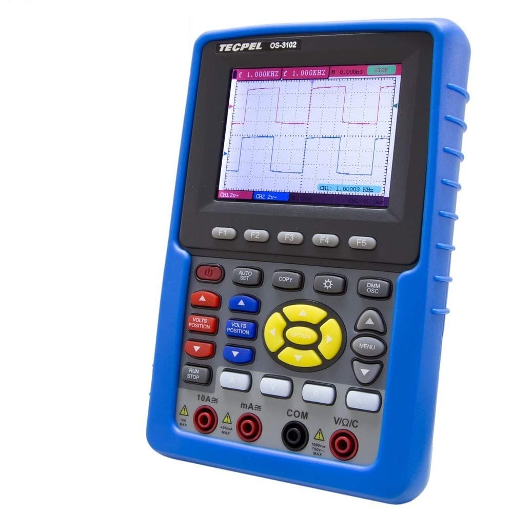 TECPEL Handheld Channel DSO with 100 MHz (500 MSa/s) Digital Multimeter Oscilloscope OS-3102
