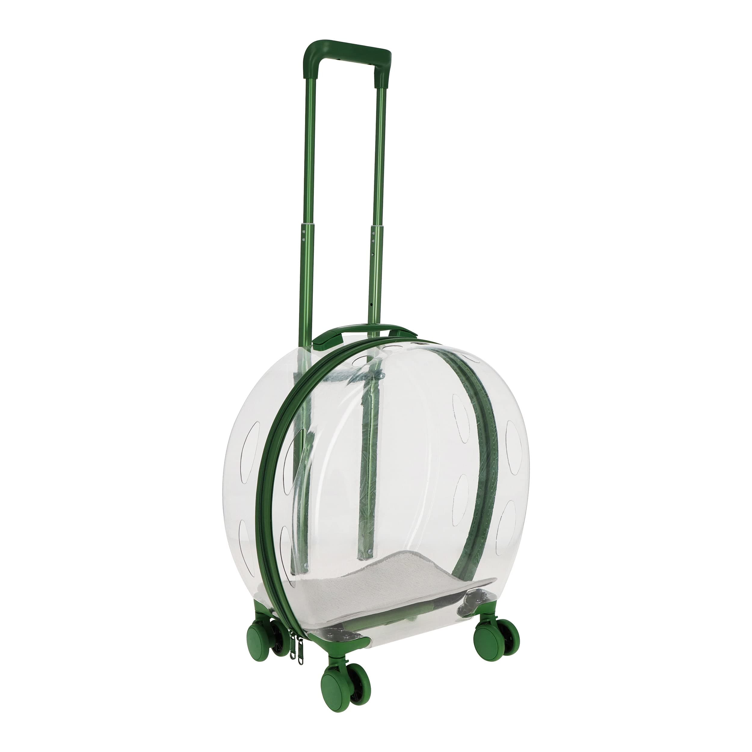 MiMu Transparent Bubble Pet Carrier with Wheels - Small Dog or Cat Trolley for Pet Travel - Cat Backpack Alternative