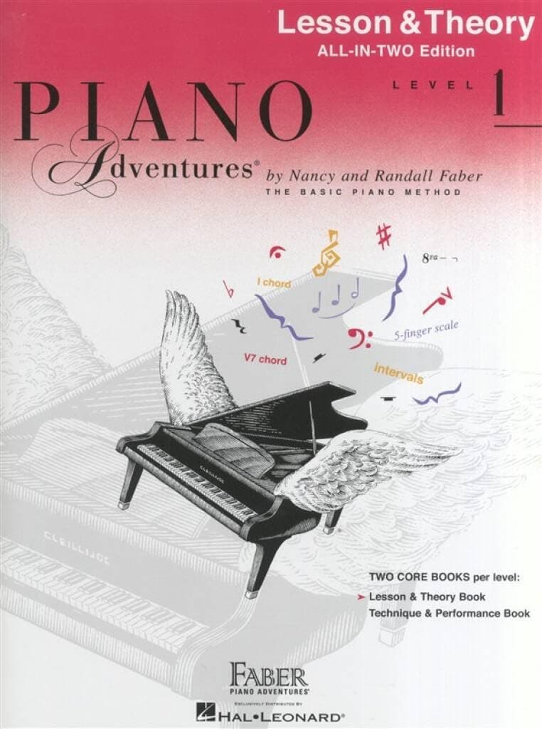 Piano Adventures: Lesson & Theory Level 1 - All in Two Edition | Easy Piano Sheet Music Book with 54 Anglicised Songs | Piano Method Theory Practice for Students and Teachers