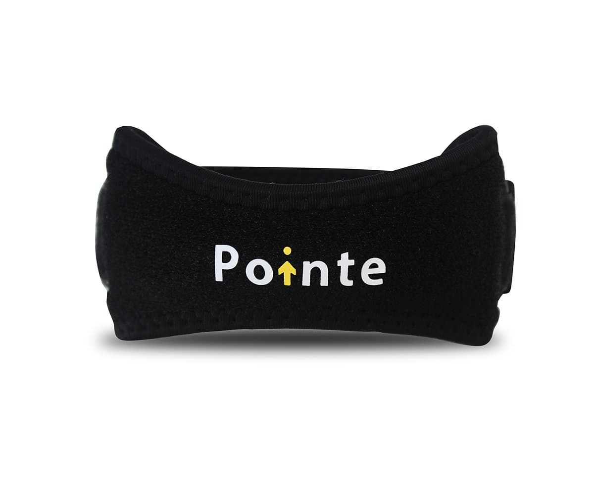 Pointe Premium Design Patella Knee Strap for Support & Pain Relief - For Running, Basketball, Hiking, Soccer, Volleyball, Squats, Jumper's Knee (1 Piece)