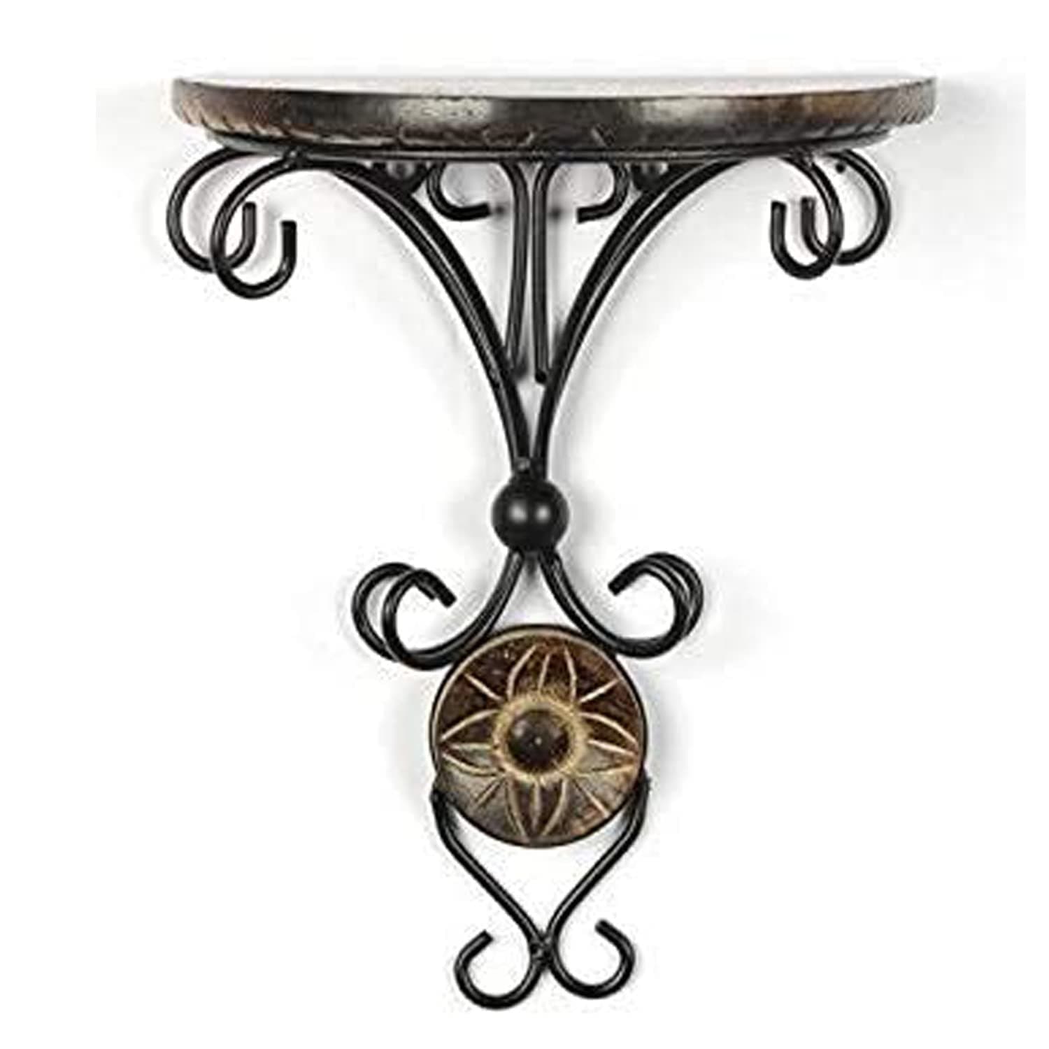 Wooden & Wrought Iron Fancy Wall Bracket/Wall Shelf