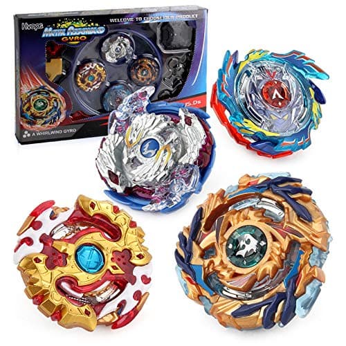 Bey Battle Burst God Evolution High Performance Set with Two 4D Launcher Stater Grip and Arena Battle Set (4 in 1