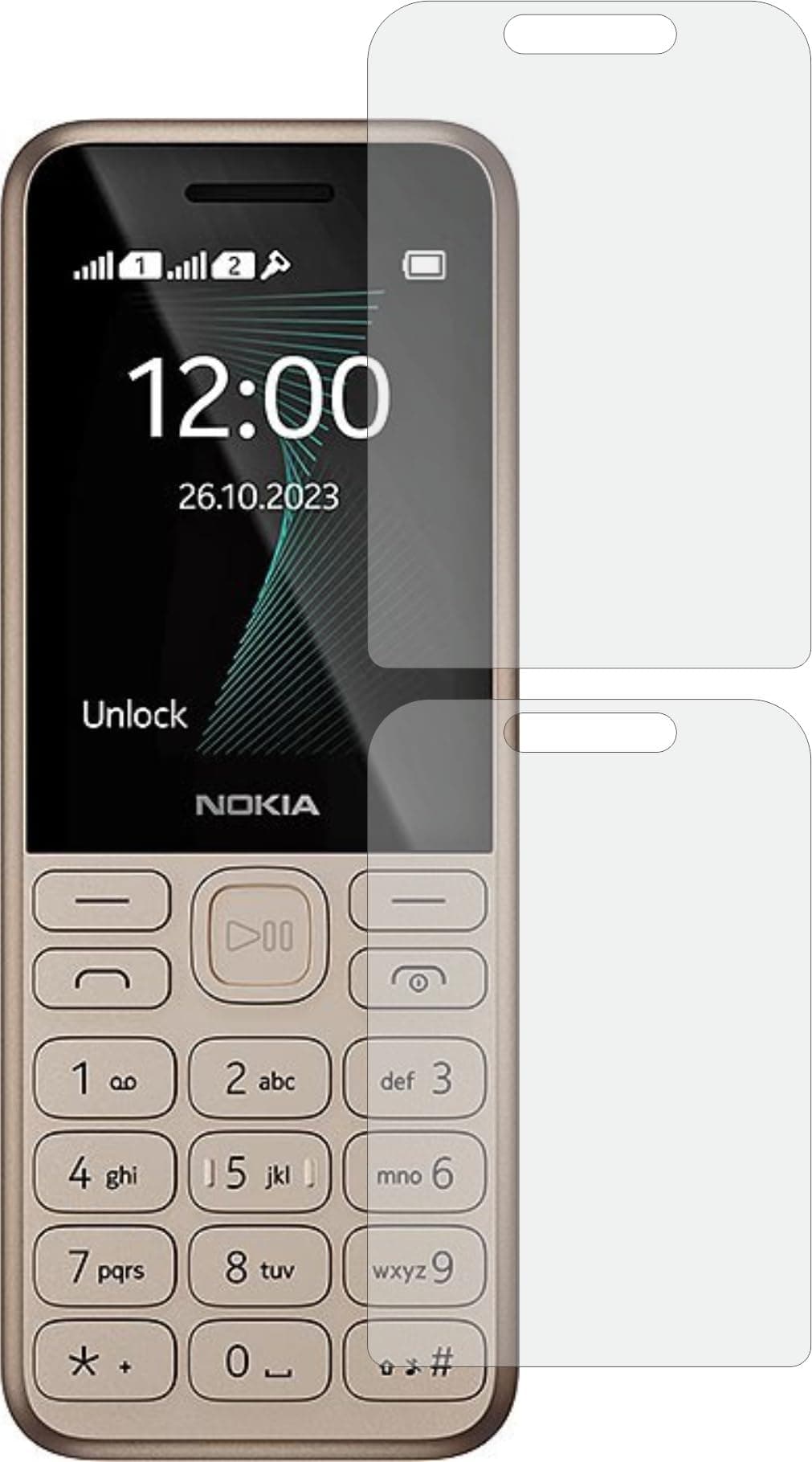MOBLING Shatterproof, Flexible Fiber Screen Protector, Not a Tempered Glass, Impossible ScreenGuard for Nokia 130 2023