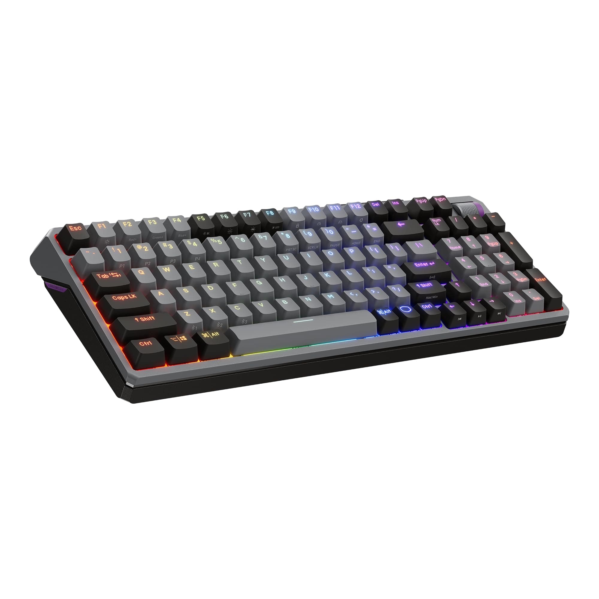 Cooler Master MK770 RGB Wireless Mechanical Gaming Keyboard, Kailh Box V2 Soft Click White Switches, Board Structure, Hot Swappable, Bluetooth|2.4GHz, Touch Dial