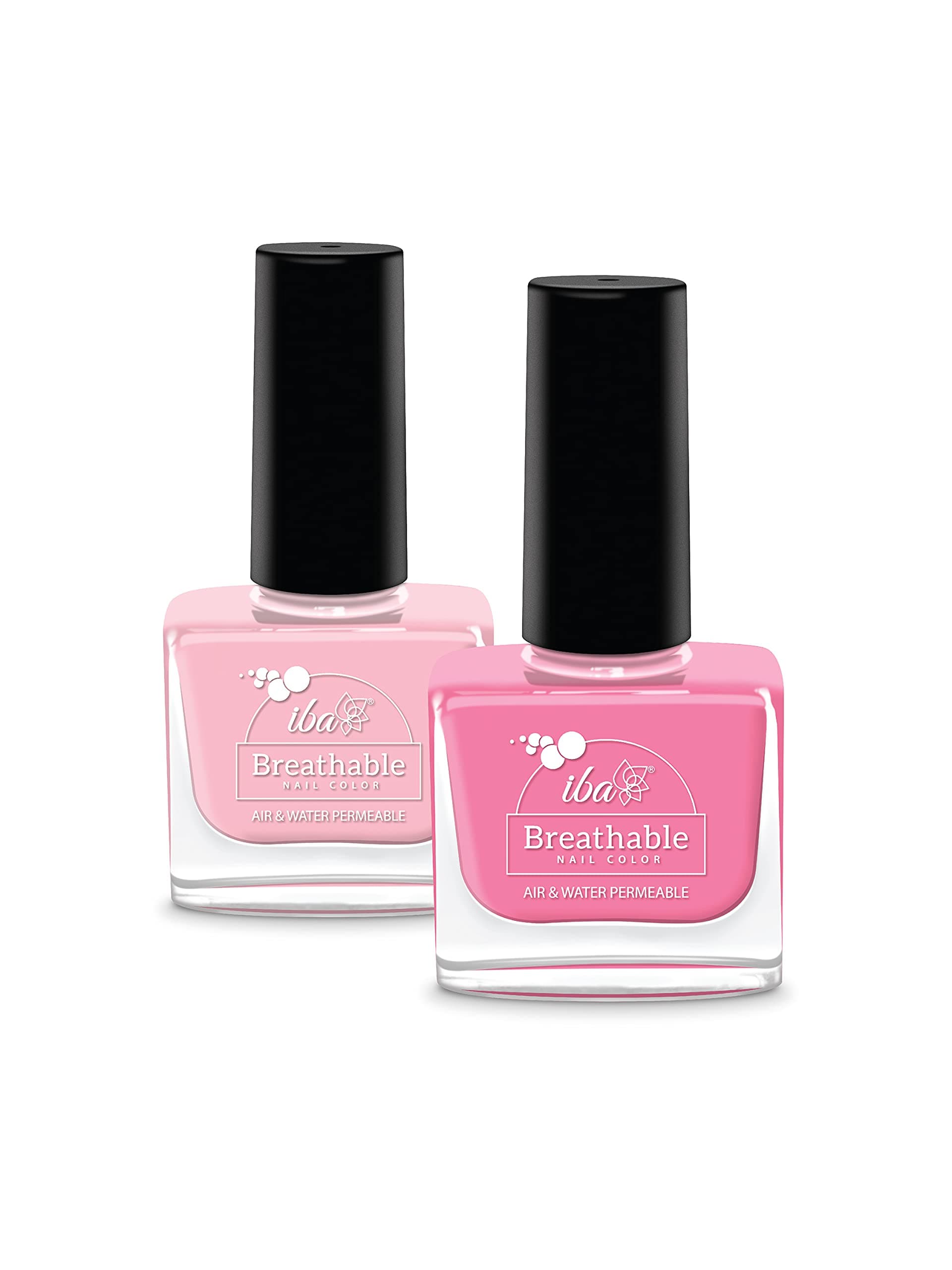 Iba Breathable Nail Color Combo – Pink Love l 12-Free Formula | Long Stay Polish | Halal Certified & Vegan Makeup